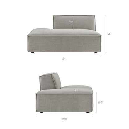 Restore 4-Piece Performance Fabric Upholstered Modular L-Shaped Armless Sectional Sofa by Modway