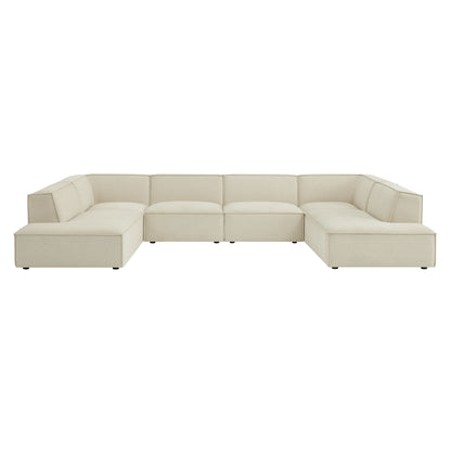 Restore 6-Piece Performance Fabric Upholstered U-Shaped Sectional Sofa by Modway
