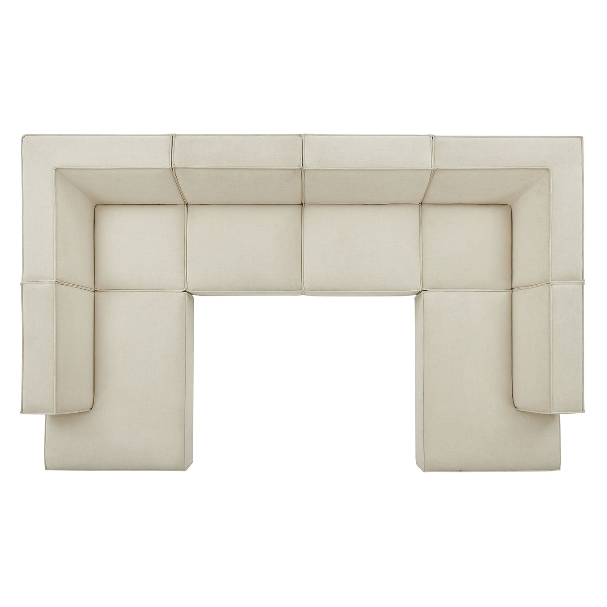 Restore 6-Piece Performance Fabric Upholstered U-Shaped Sectional Sofa by Modway