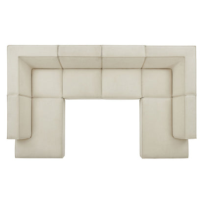 Restore 6-Piece Performance Fabric Upholstered U-Shaped Sectional Sofa by Modway