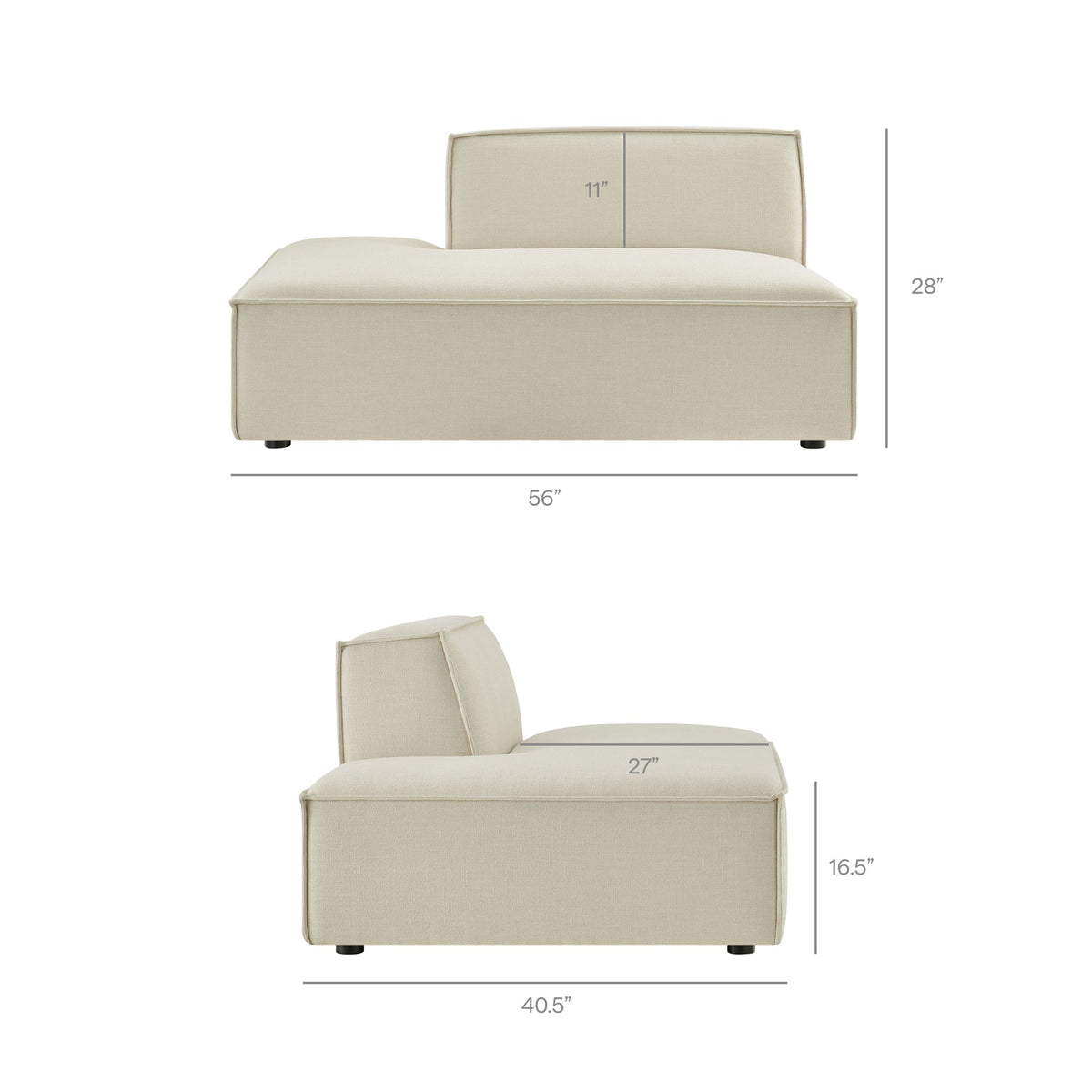 Restore 6-Piece Performance Fabric Upholstered U-Shaped Sectional Sofa by Modway