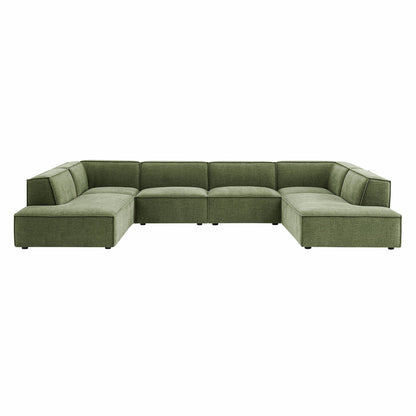 Restore 6-Piece Performance Fabric Upholstered U-Shaped Sectional Sofa by Modway