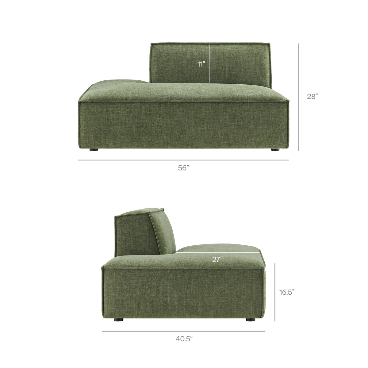 Restore 6-Piece Performance Fabric Upholstered U-Shaped Sectional Sofa by Modway