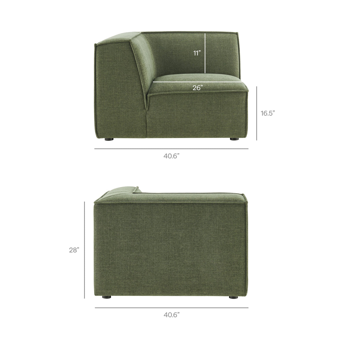 Restore 6-Piece Performance Fabric Upholstered U-Shaped Sectional Sofa by Modway