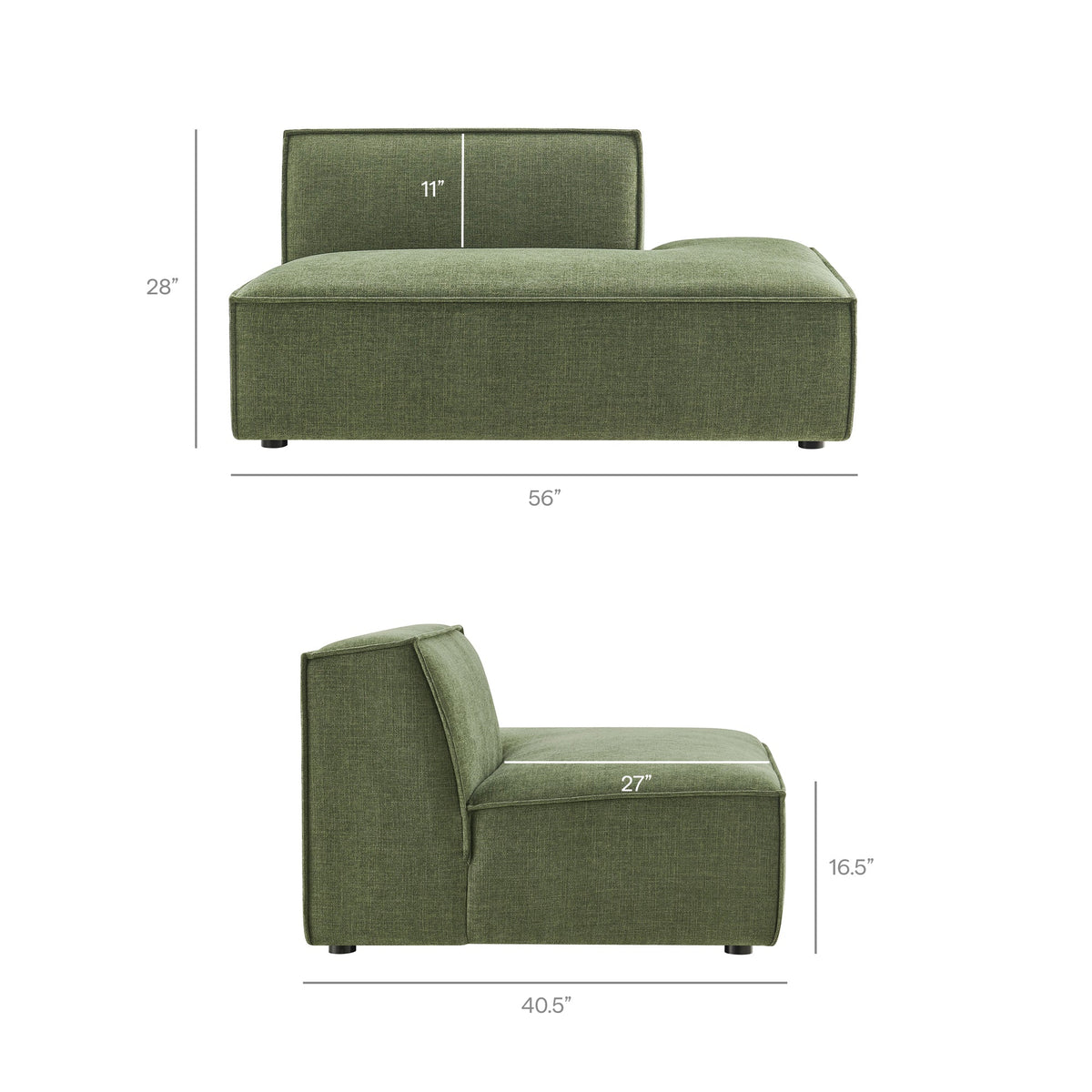 Restore 6-Piece Performance Fabric Upholstered U-Shaped Sectional Sofa by Modway