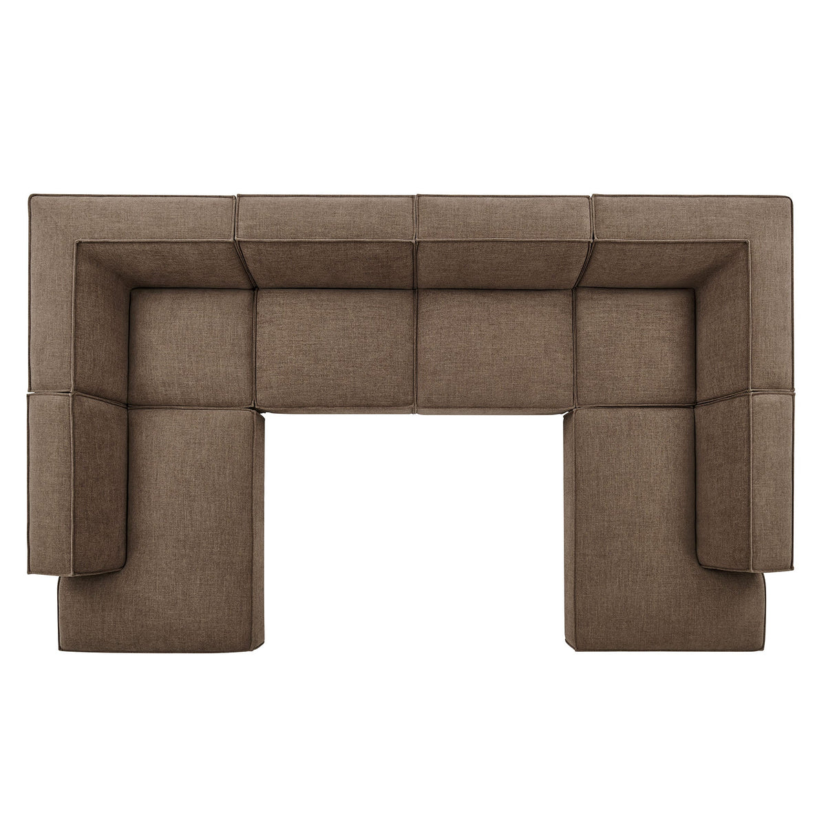 Restore 6-Piece Performance Fabric Upholstered U-Shaped Sectional Sofa by Modway