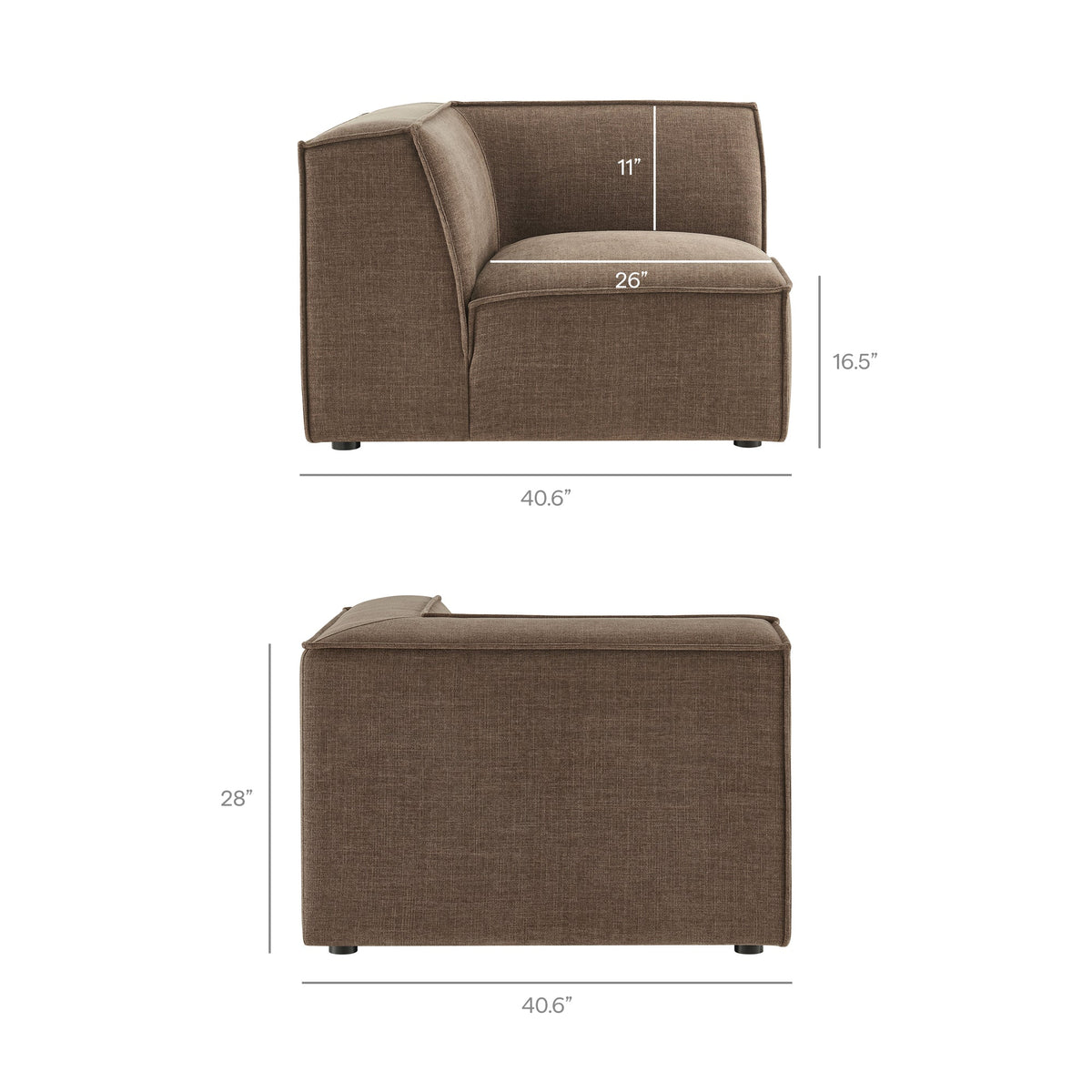 Restore 6-Piece Performance Fabric Upholstered U-Shaped Sectional Sofa by Modway