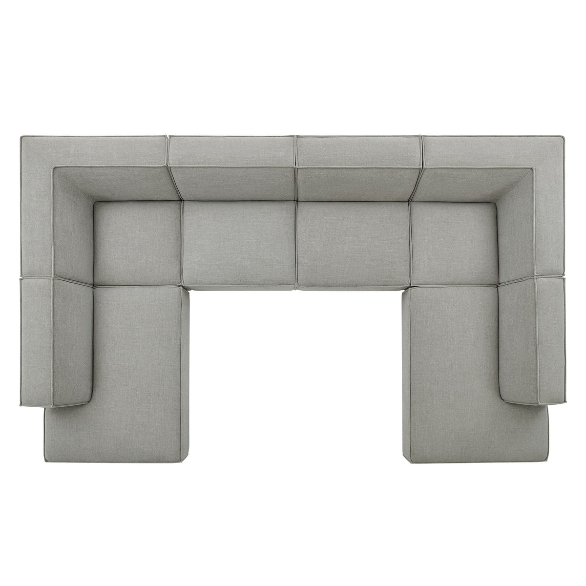 Restore 6-Piece Performance Fabric Upholstered U-Shaped Sectional Sofa by Modway