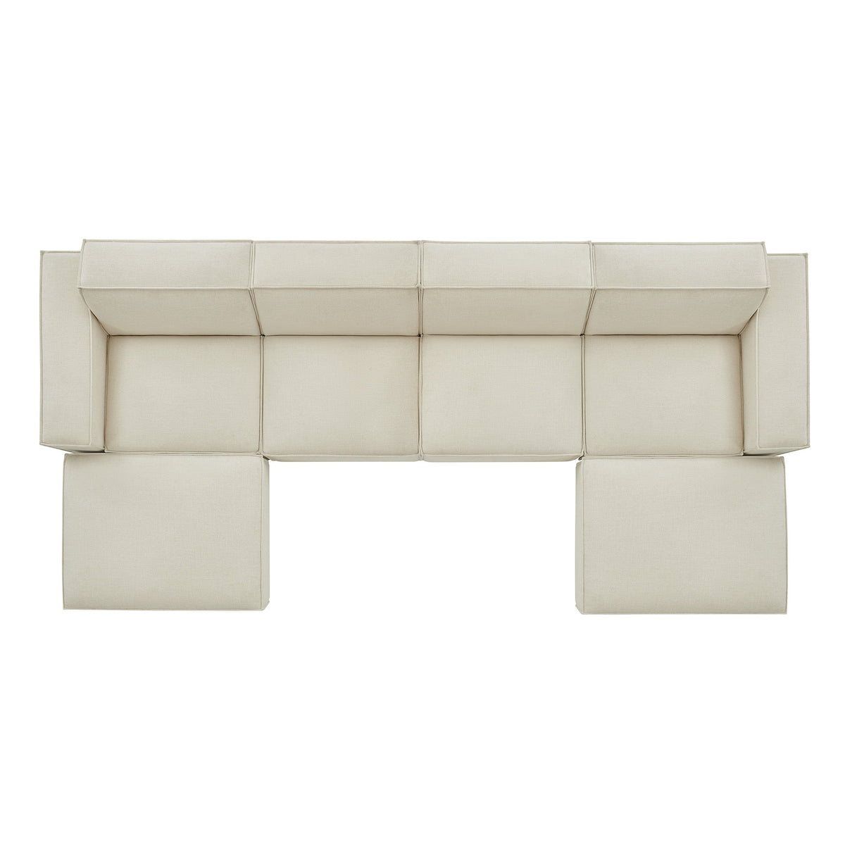 Restore 6-Piece Performance Fabric Upholstered Modular Sectional Sofa by Modway