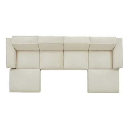 Restore 6-Piece Performance Fabric Upholstered Modular Sectional Sofa by Modway