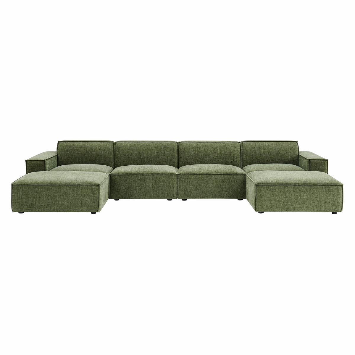 Restore 6-Piece Performance Fabric Upholstered Modular Sectional Sofa by Modway