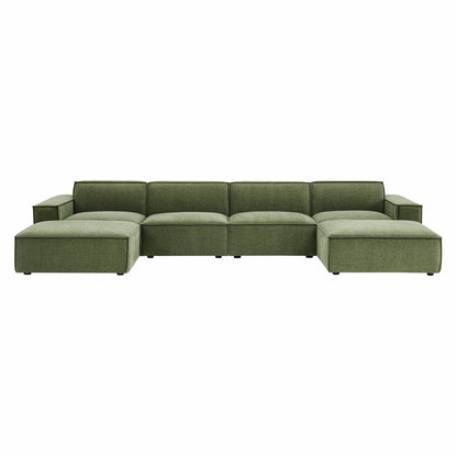 Restore 6-Piece Performance Fabric Upholstered Modular Sectional Sofa by Modway