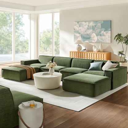 Restore 6-Piece Performance Fabric Upholstered Modular Sectional Sofa by Modway