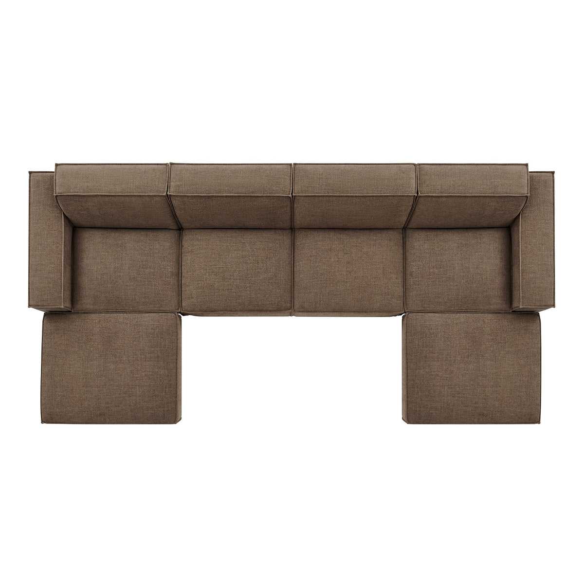 Restore 6-Piece Performance Fabric Upholstered Modular Sectional Sofa by Modway