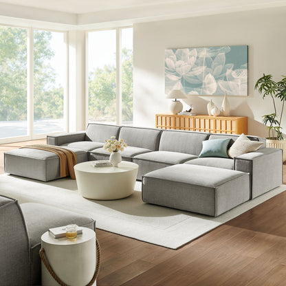 Restore 6-Piece Performance Fabric Upholstered Modular Sectional Sofa by Modway