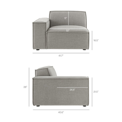 Restore 6-Piece Performance Fabric Upholstered Modular Sectional Sofa by Modway