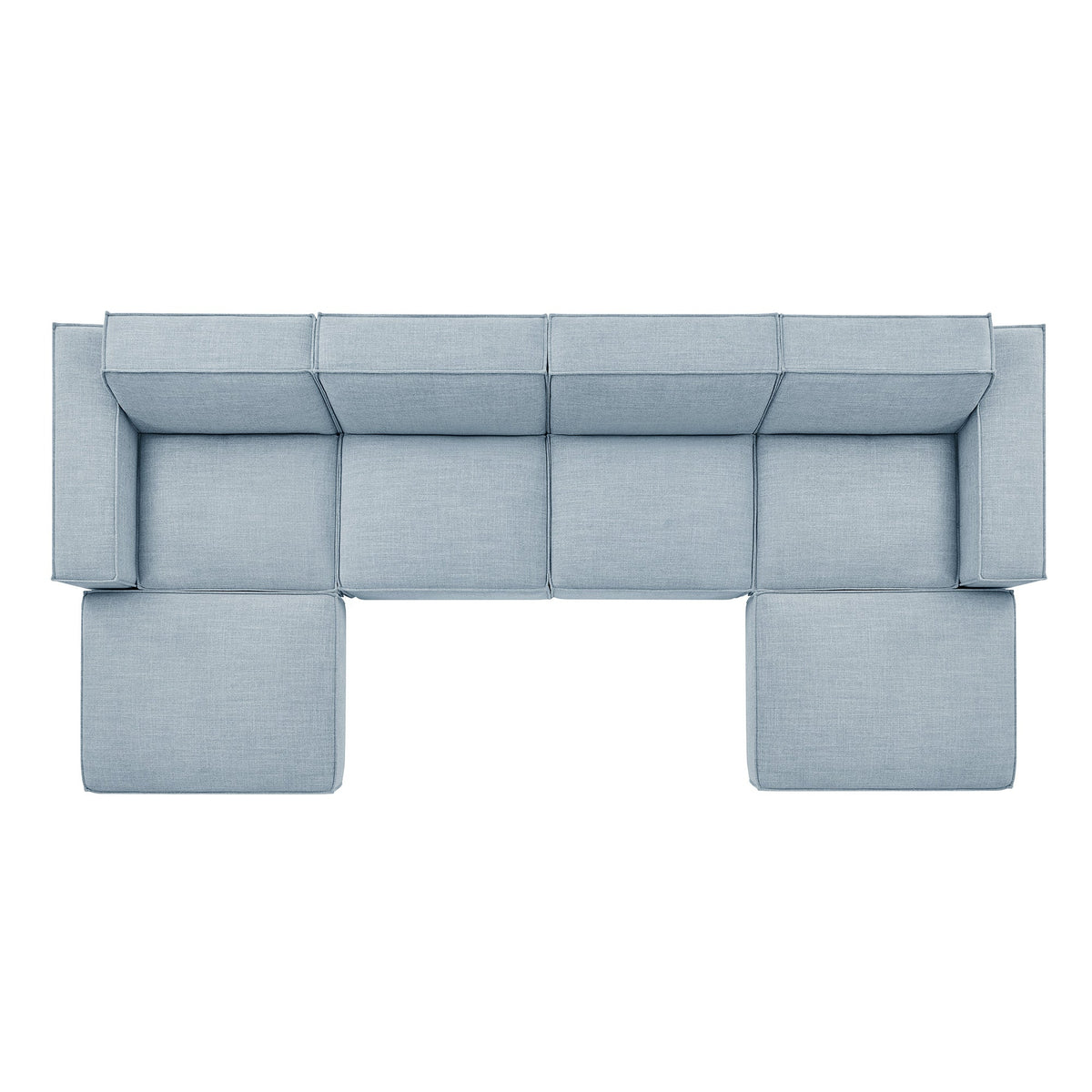 Restore 6-Piece Performance Fabric Upholstered Modular Sectional Sofa by Modway