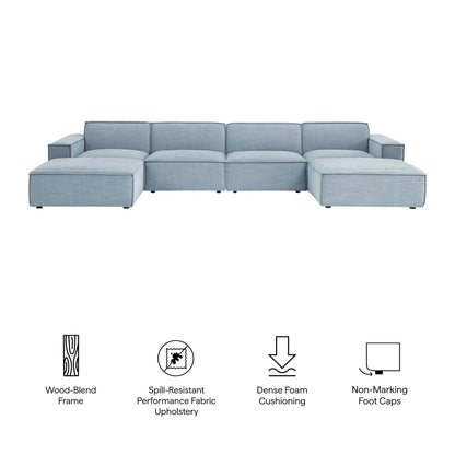 Restore 6-Piece Performance Fabric Upholstered Modular Sectional Sofa by Modway