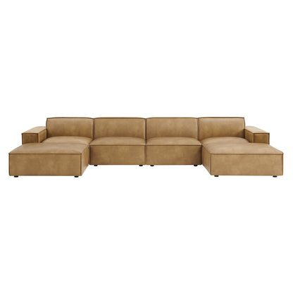 Restore 6-Piece Vegan Leather Modular Sectional Sofa by Modway