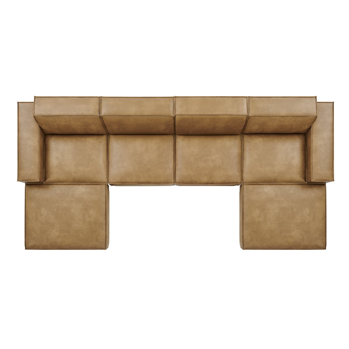 Restore 6-Piece Vegan Leather Modular Sectional Sofa by Modway