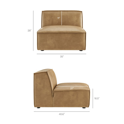 Restore 6-Piece Vegan Leather Modular Sectional Sofa by Modway