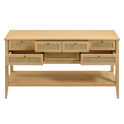 Soma 62 Inch Rattan Console Table by Modway