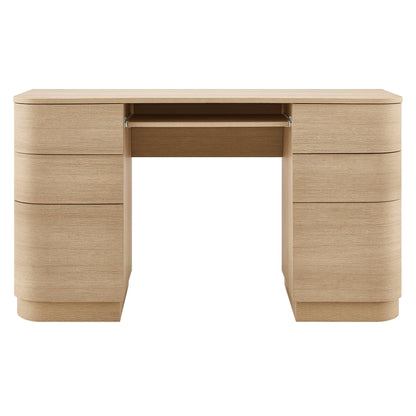 Mirae 55" 6-Drawer Curved Office Desk by Modway