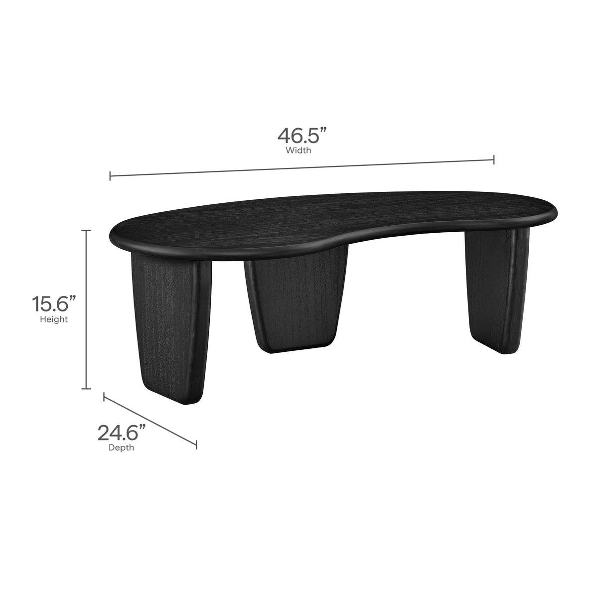 Vetra Kidney-Shaped Free Coffee Table by Modway