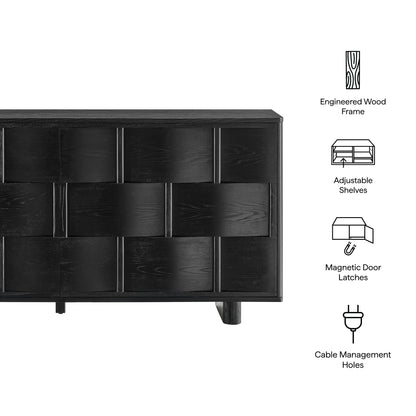 Foundry 71" Woven Design Buffet Storage Cabinet by Modway
