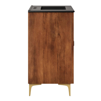 Vernon 30" Fluted Wood Vanity Cabinet With Sink by Modway