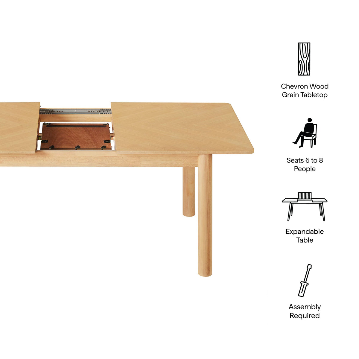 Alba Extendable Dining Table by Modway