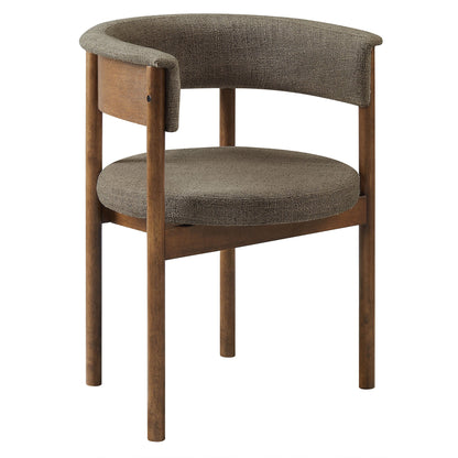 Clea Curved Upholstered Dining Chairs Set of 2