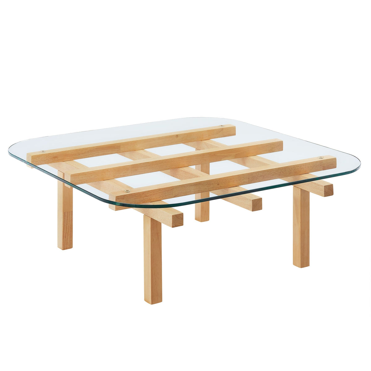 Isby 35 Inch Tempered Glass Coffee Table by Modway