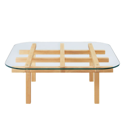 Isby 35 Inch Tempered Glass Coffee Table by Modway