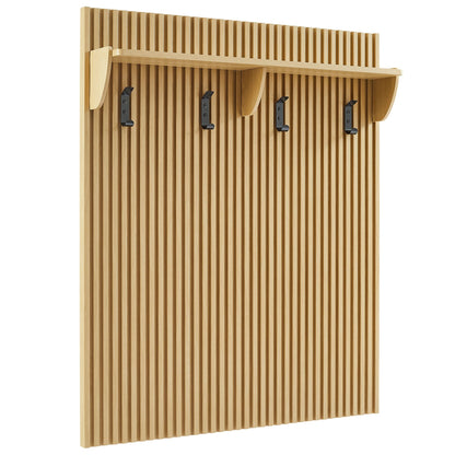 Render Fluted 3-in-1 Hall Tree With Storage Bench and Coat Rack by Modway