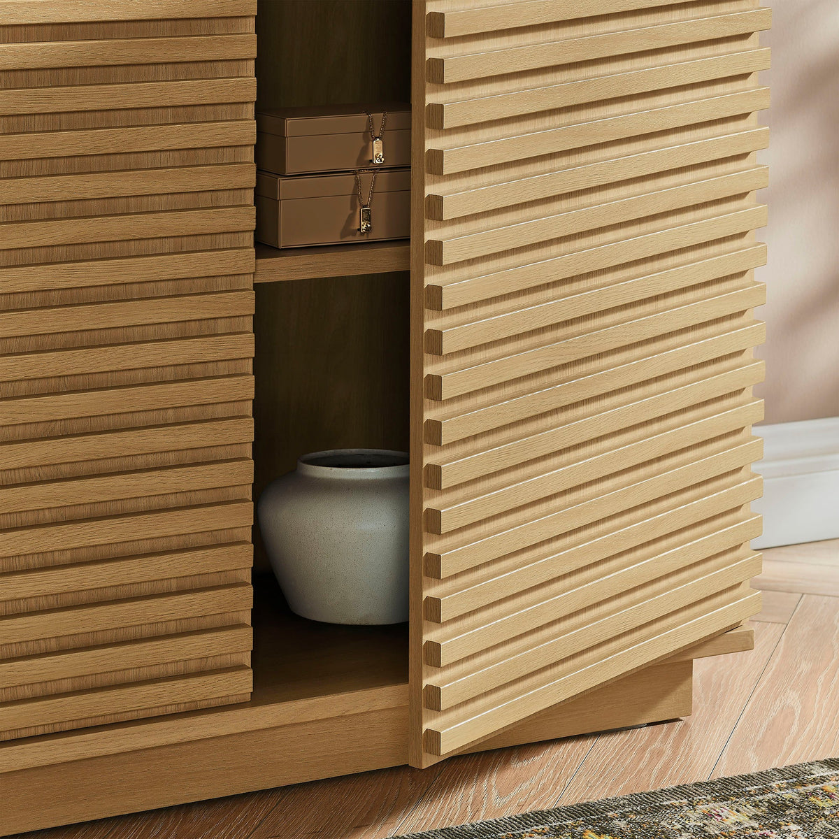 Render 2-Door Fluted Accent Cabinet by Modway