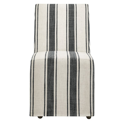 Tessera Striped Slipcovered Dining Side Chair by Modway