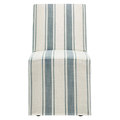 Tessera Striped Slipcovered Dining Side Chair by Modway