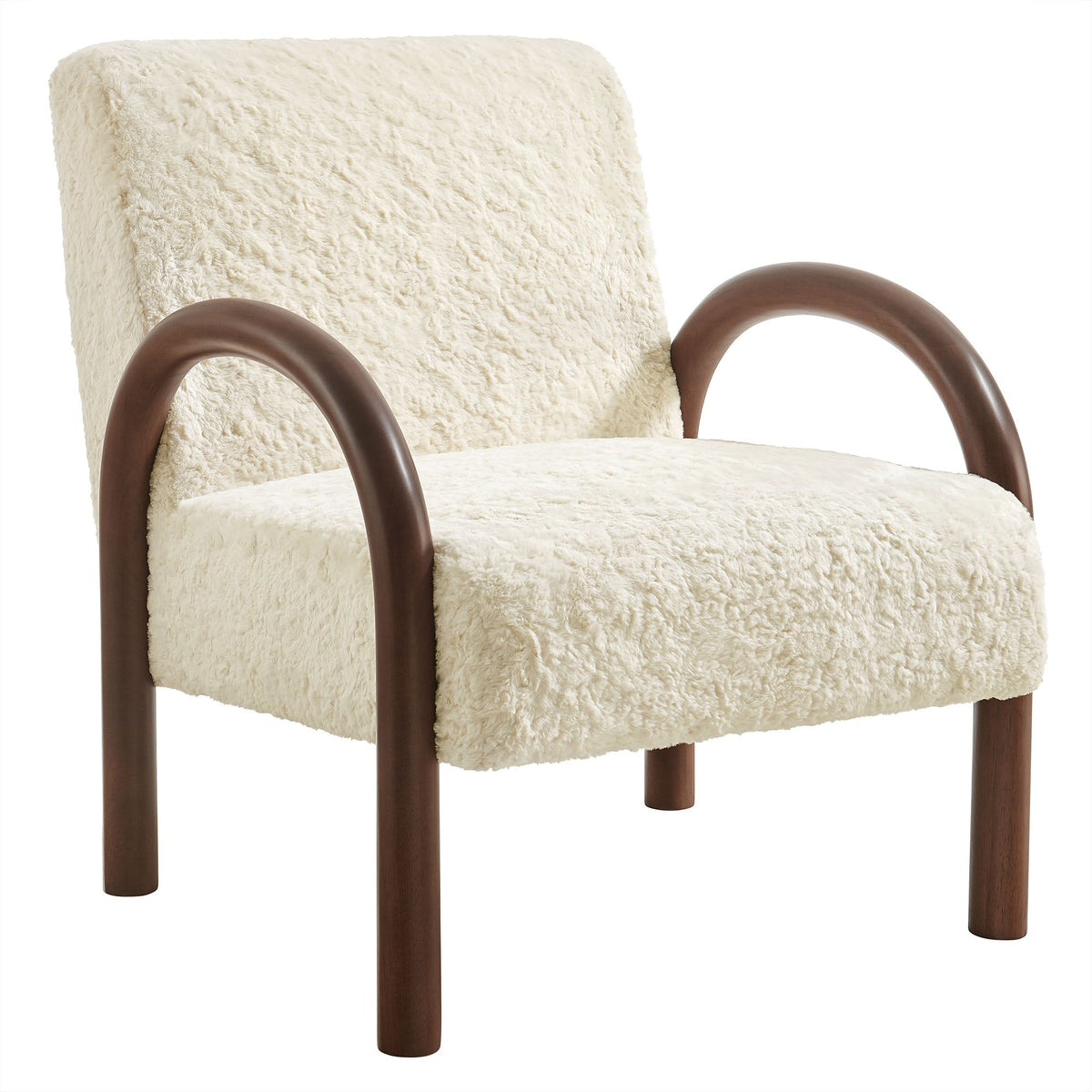 Lunet Faux Shearling Accent Armchair by Modway