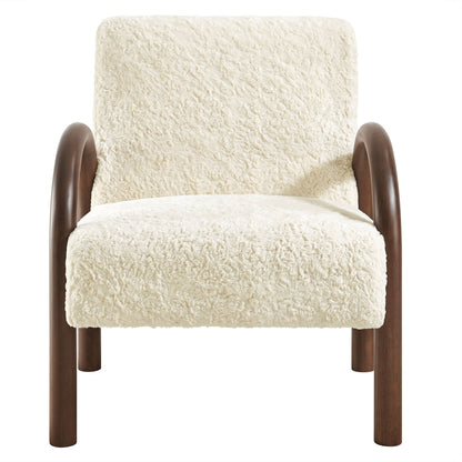 Lunet Faux Shearling Accent Armchair by Modway