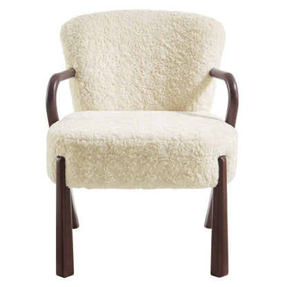 Arden Faux Shearling Accent Armchair by Modway