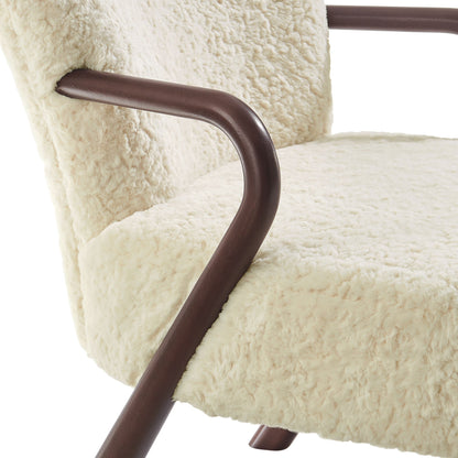Arden Faux Shearling Accent Armchair by Modway