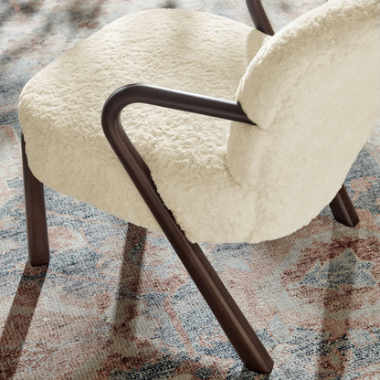 Arden Faux Shearling Accent Armchair by Modway