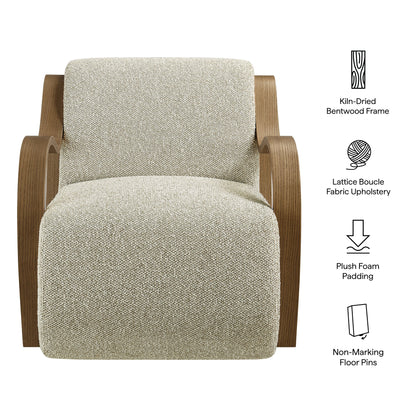 Atrium Lattice Boucle Accent Armchair by Modway