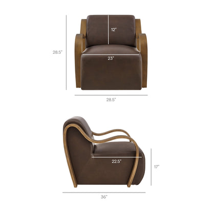 Atrium Vegan Leather Accent Armchair by Modway