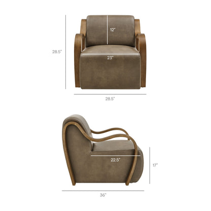 Atrium Vegan Leather Accent Armchair by Modway