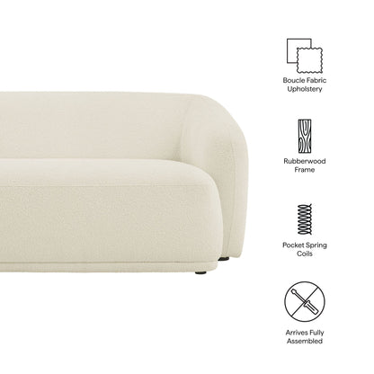 Monica 88 Inch Boucle Fabric Sofa by Modway