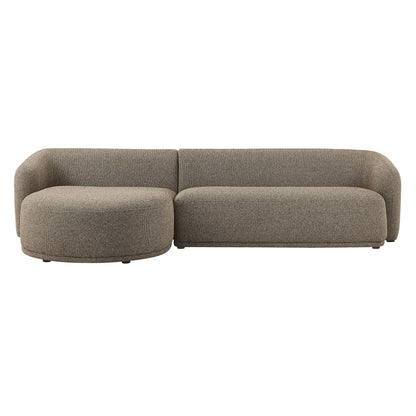 Monica 2 Piece Left Facing Boucle Fabric Modular Sofa with Chaise by Modway