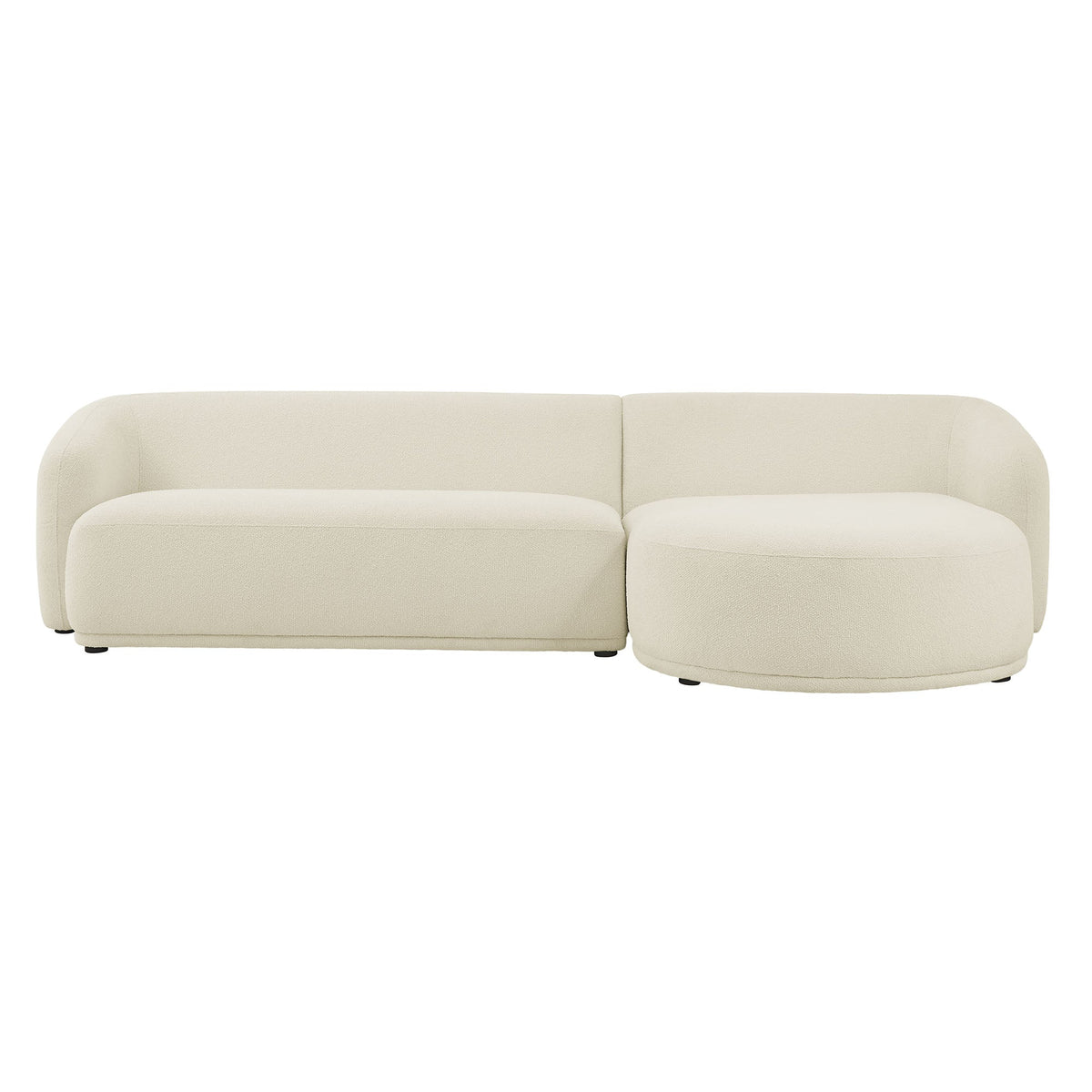 Monica 2 Piece Right Facing Boucle Fabric Modular Sofa with Chaise by Modway