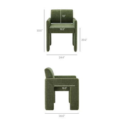 Daven Fabric Upholstered Dining Chair by Modway